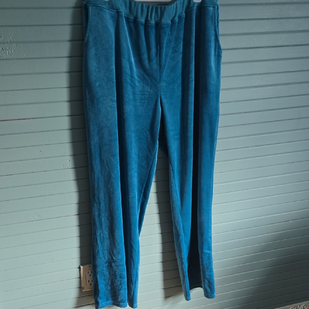 Teal Velour Lounge Pants
